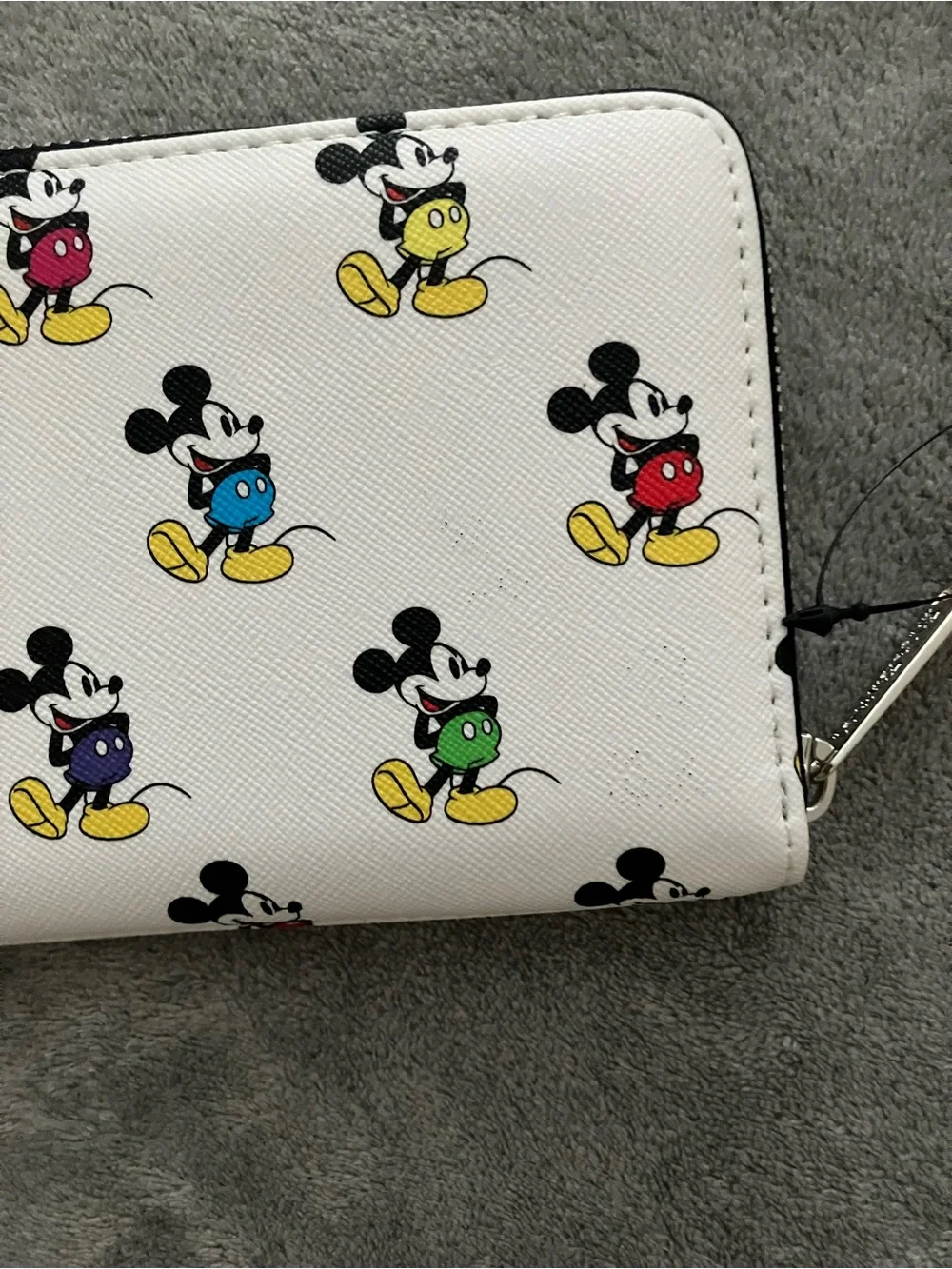 Loungefly Disney Parks White Mickey Mouse Rainbow Wallet